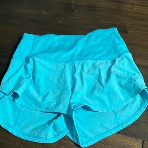 Lululemon speed ups high rise electric turquoise size 0 2.5